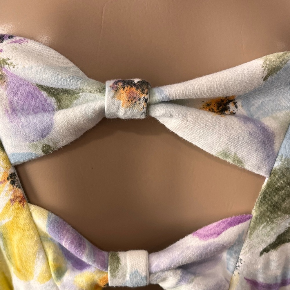 Vintage 1980’s Floral cotton Midi Dress Fit & Flare Handmade Roses Cottagecore - Picture 10 of 10